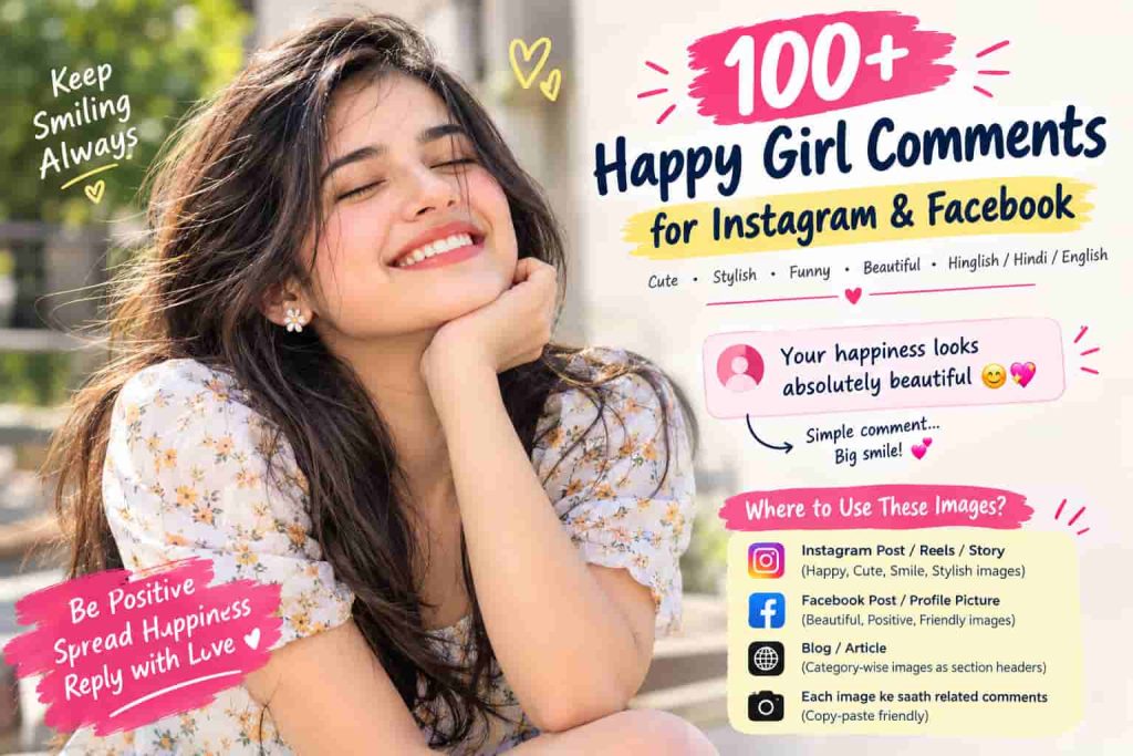 Beautiful Smile Comments for Girls