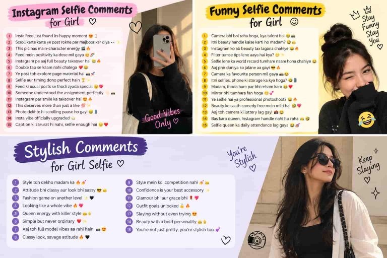 Selfie Comments for Girl