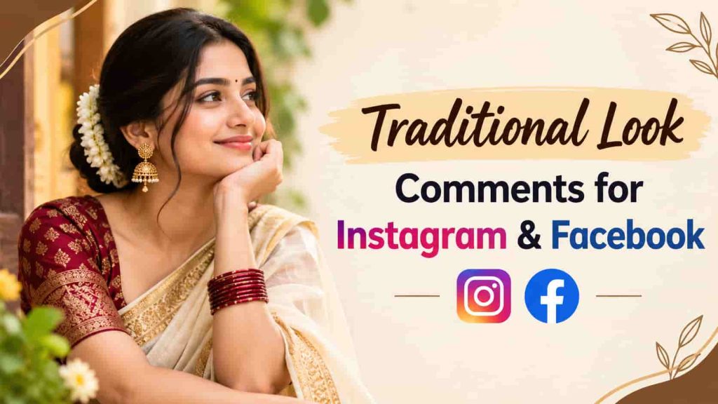  Traditional Look Comments for Instagram & Facebook